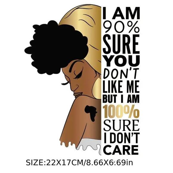 Fashion Graphic Print 100% sure I Don't Care Design Trendy Canvas Tote Bag - Picture 4 of 4